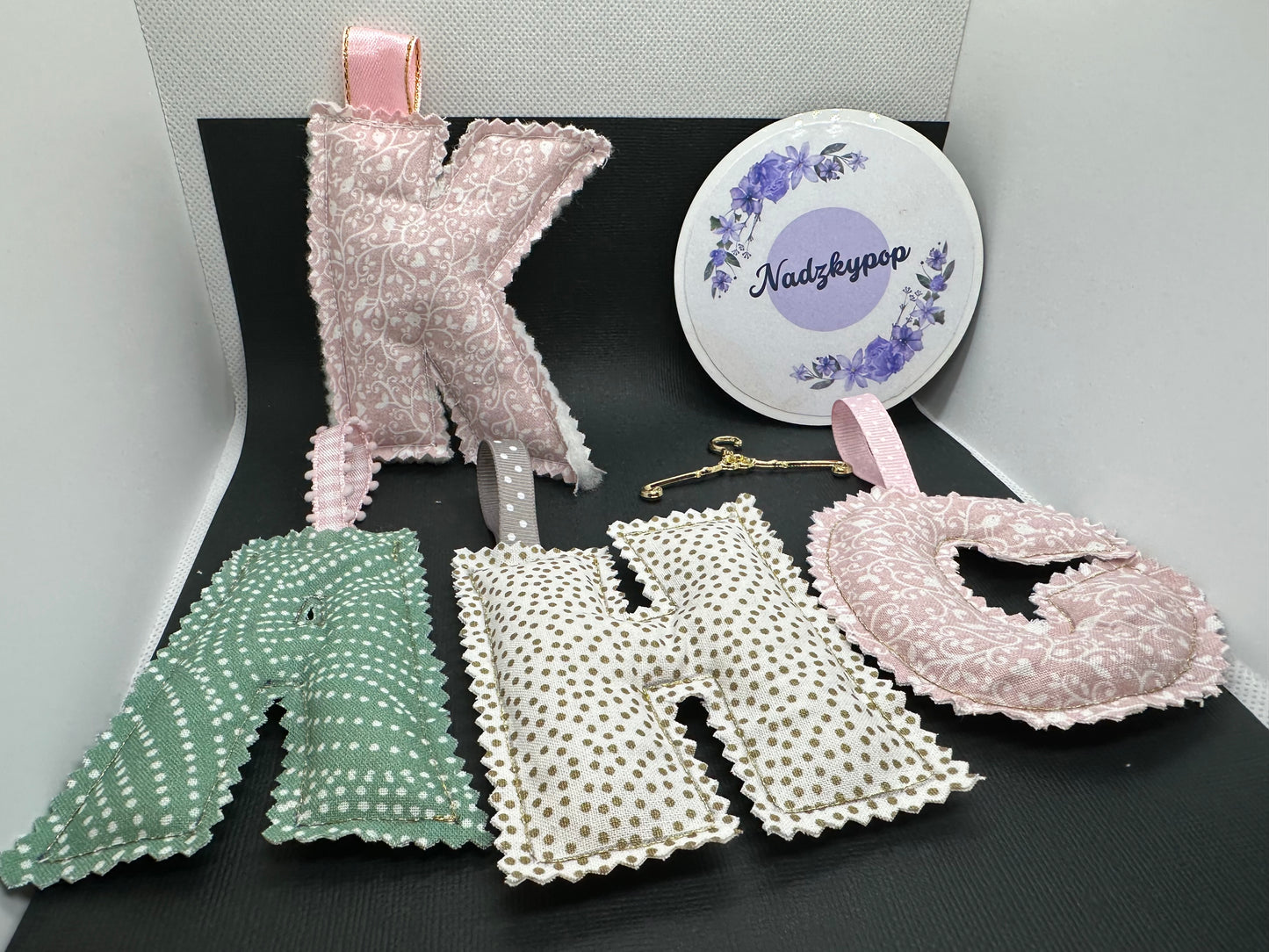 Fabric letter keyholder