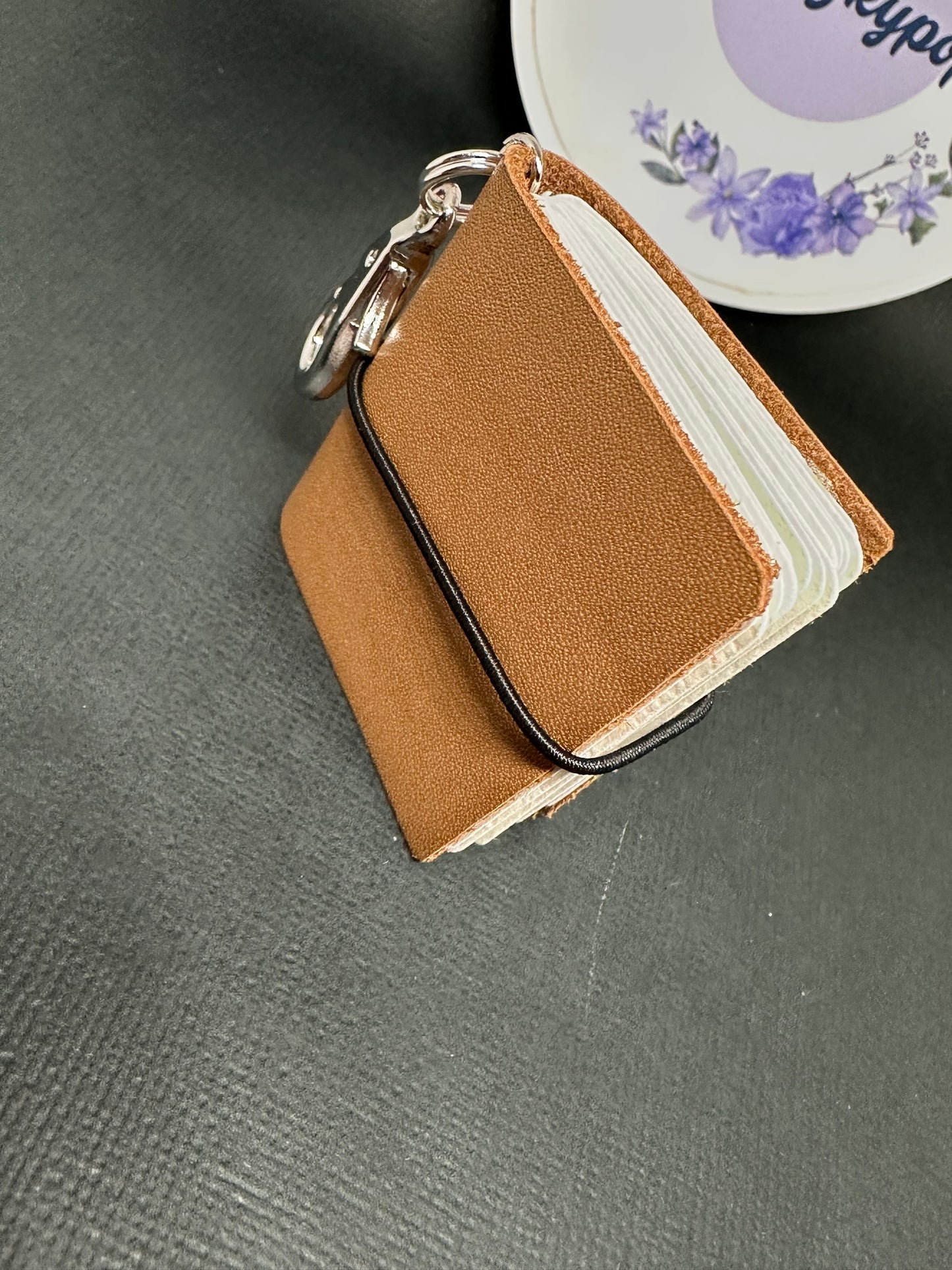 Mini Leather Photo Album keychain-no photo included