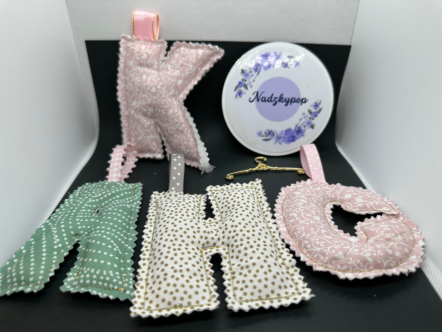 Fabric letter keyholder