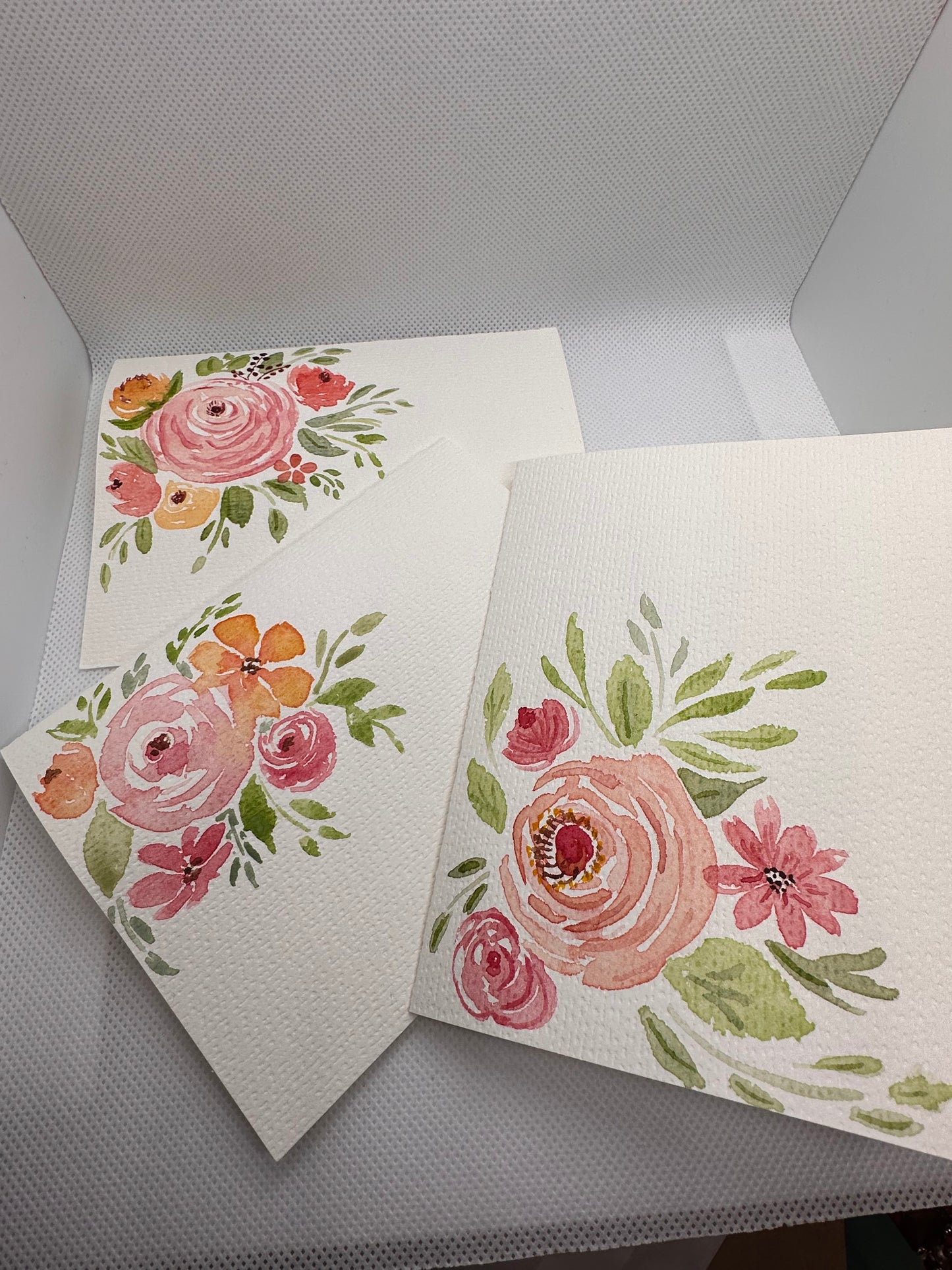 Original Handpainted Greeting Card-flowers