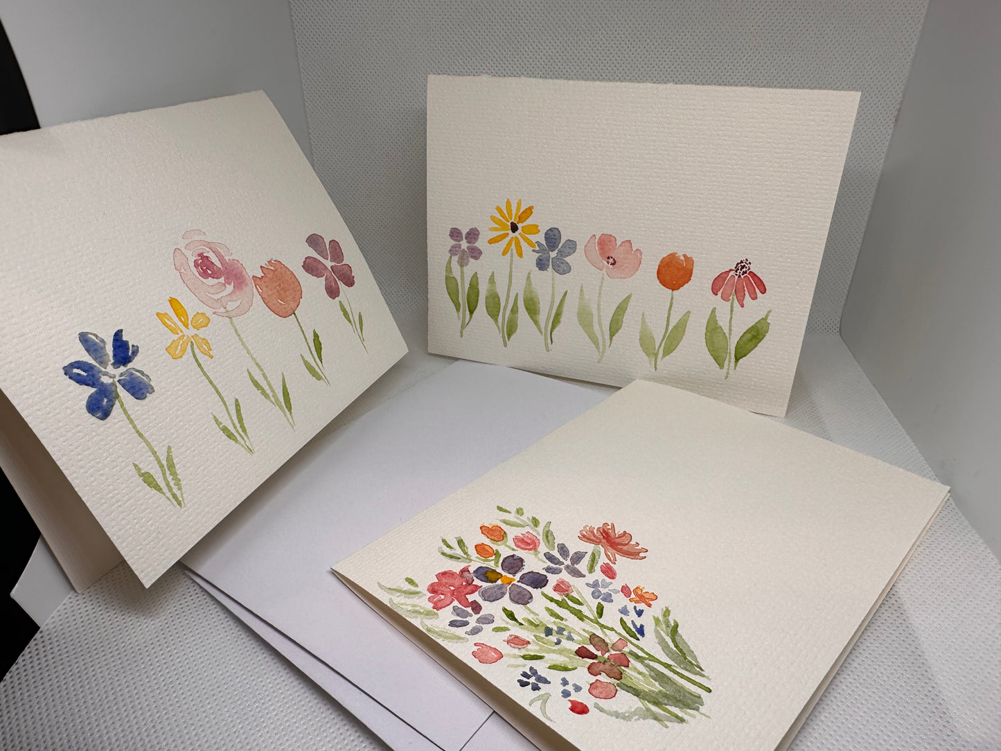 Original Handpainted Greeting Card-flowers