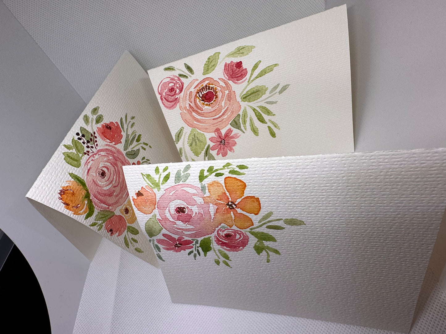 Original Handpainted Greeting Card-flowers