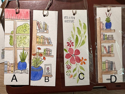 Original Handpainted Bookmark A-H