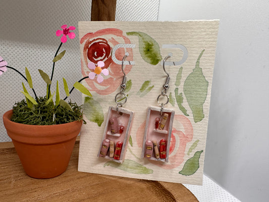 Handmade by Nadzkypop- Bookcase earrings