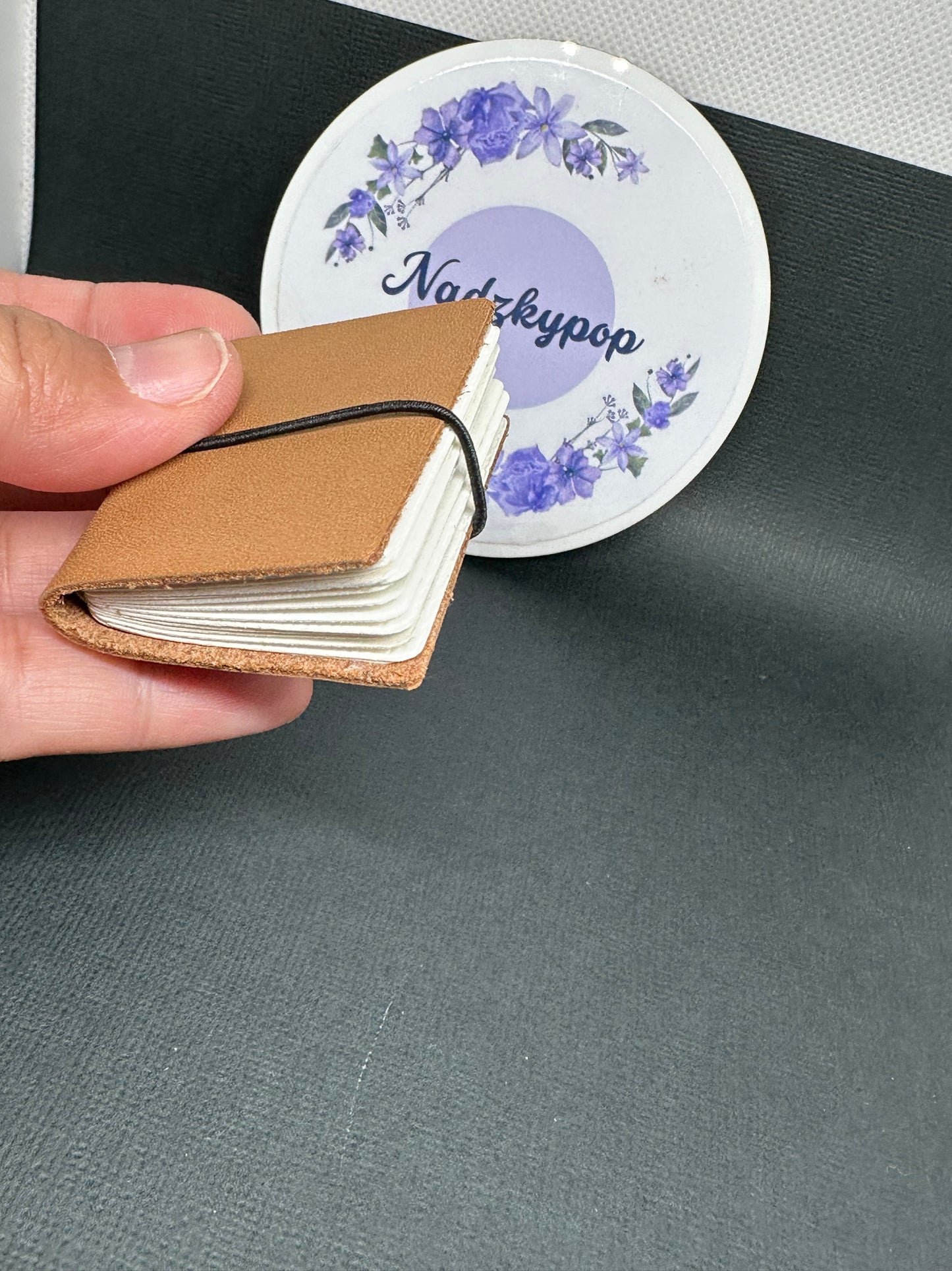 Mini Leather Photo Album keychain-no photo included