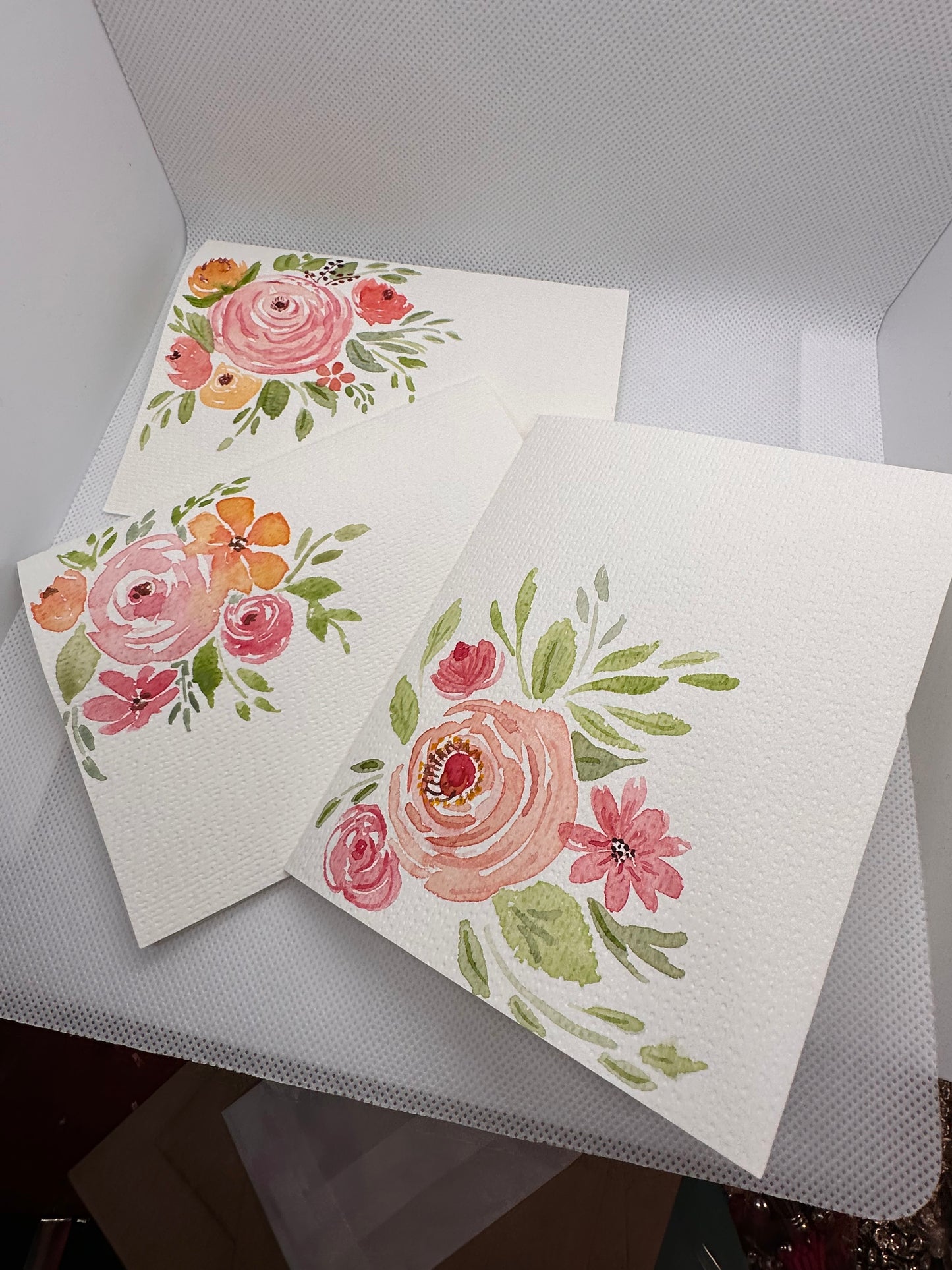 Original Handpainted Greeting Card-flowers