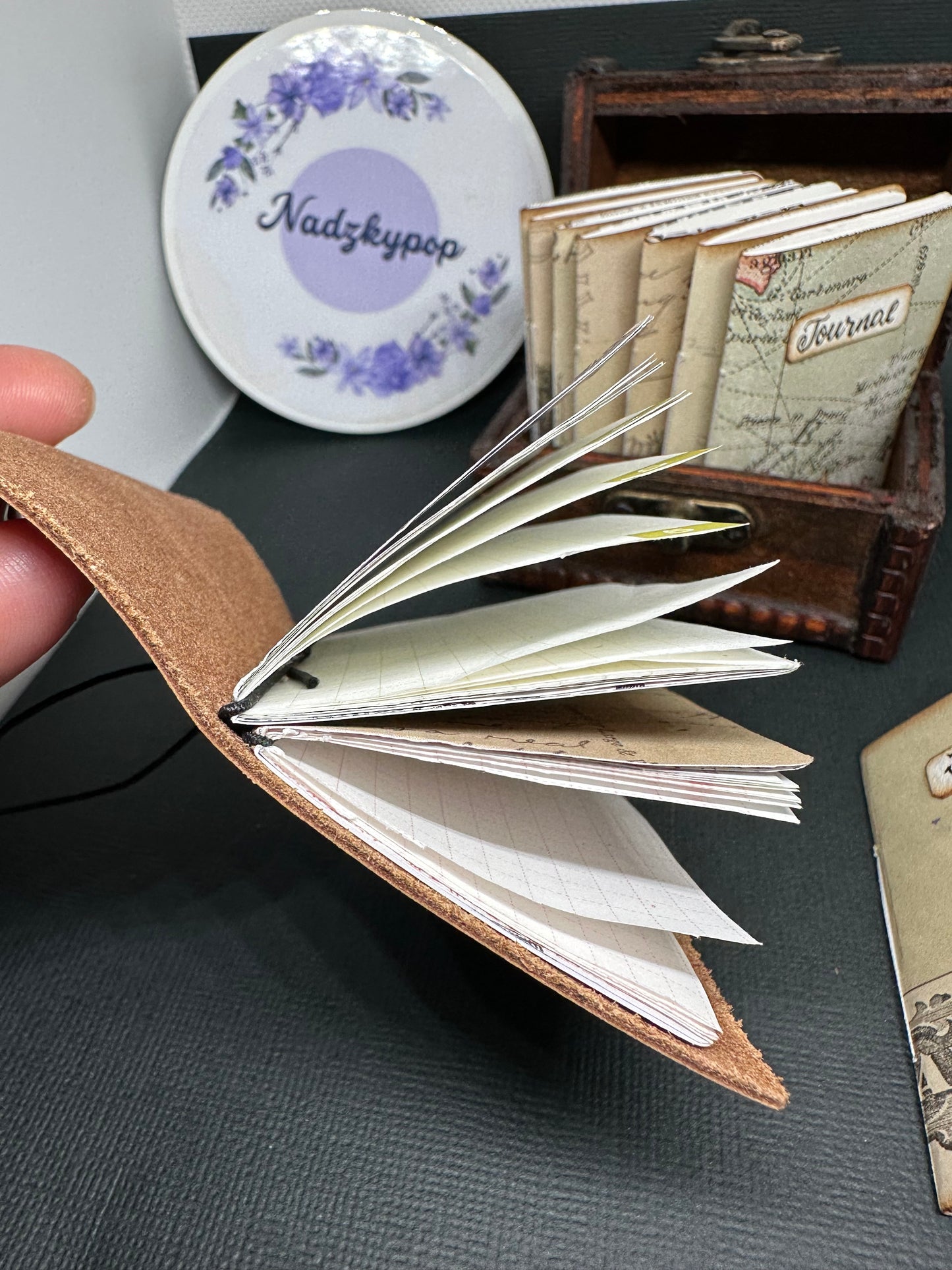 Mini Leather Junk Journal Cover