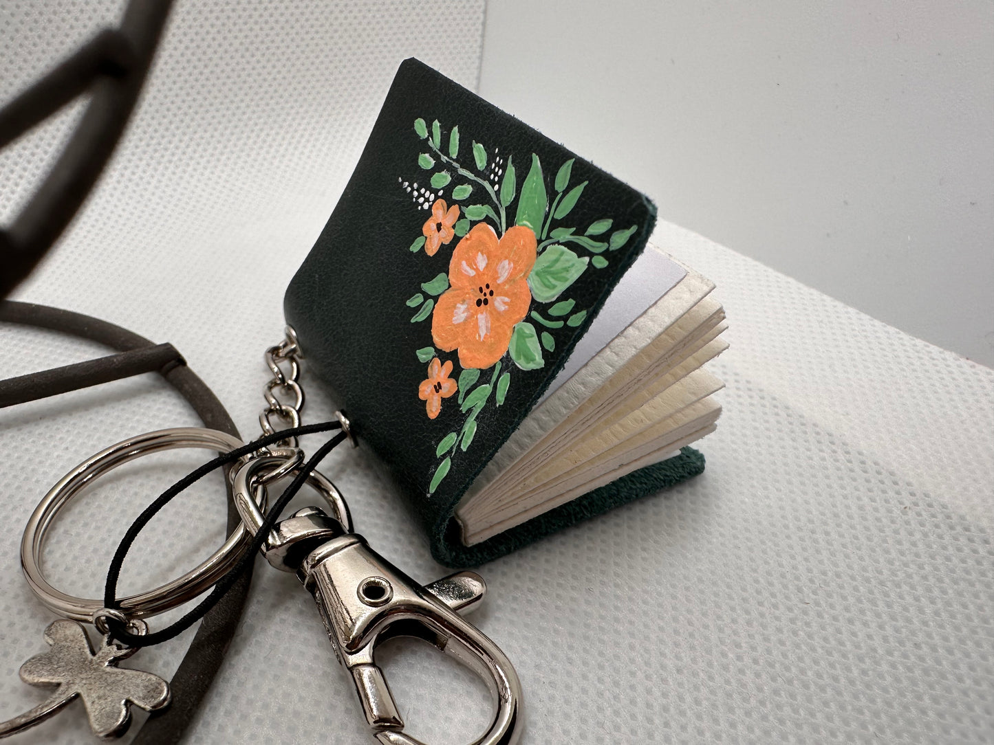 Real Leather Art Journal- Handpainted, Handmade