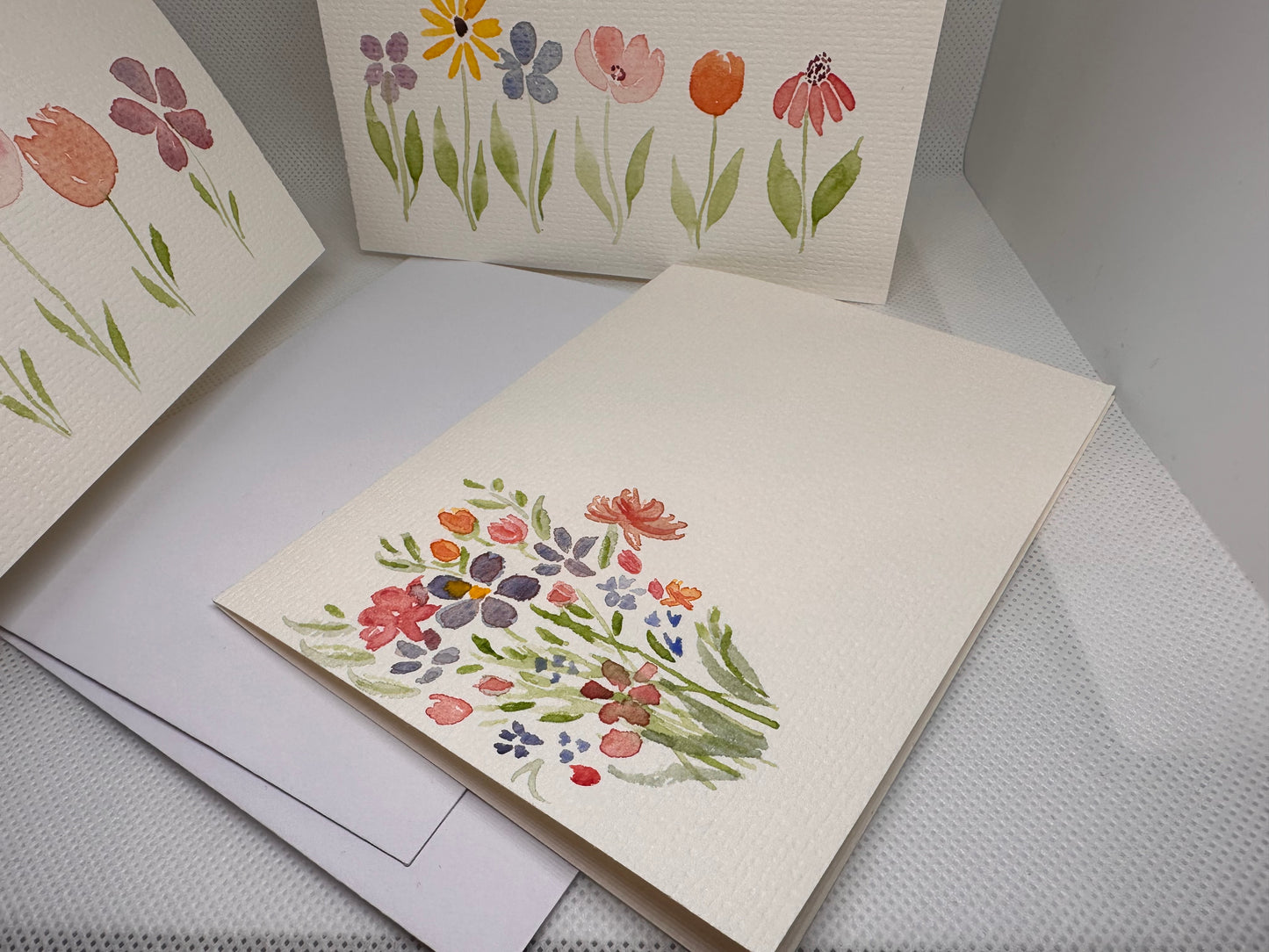 Original Handpainted Greeting Card-flowers