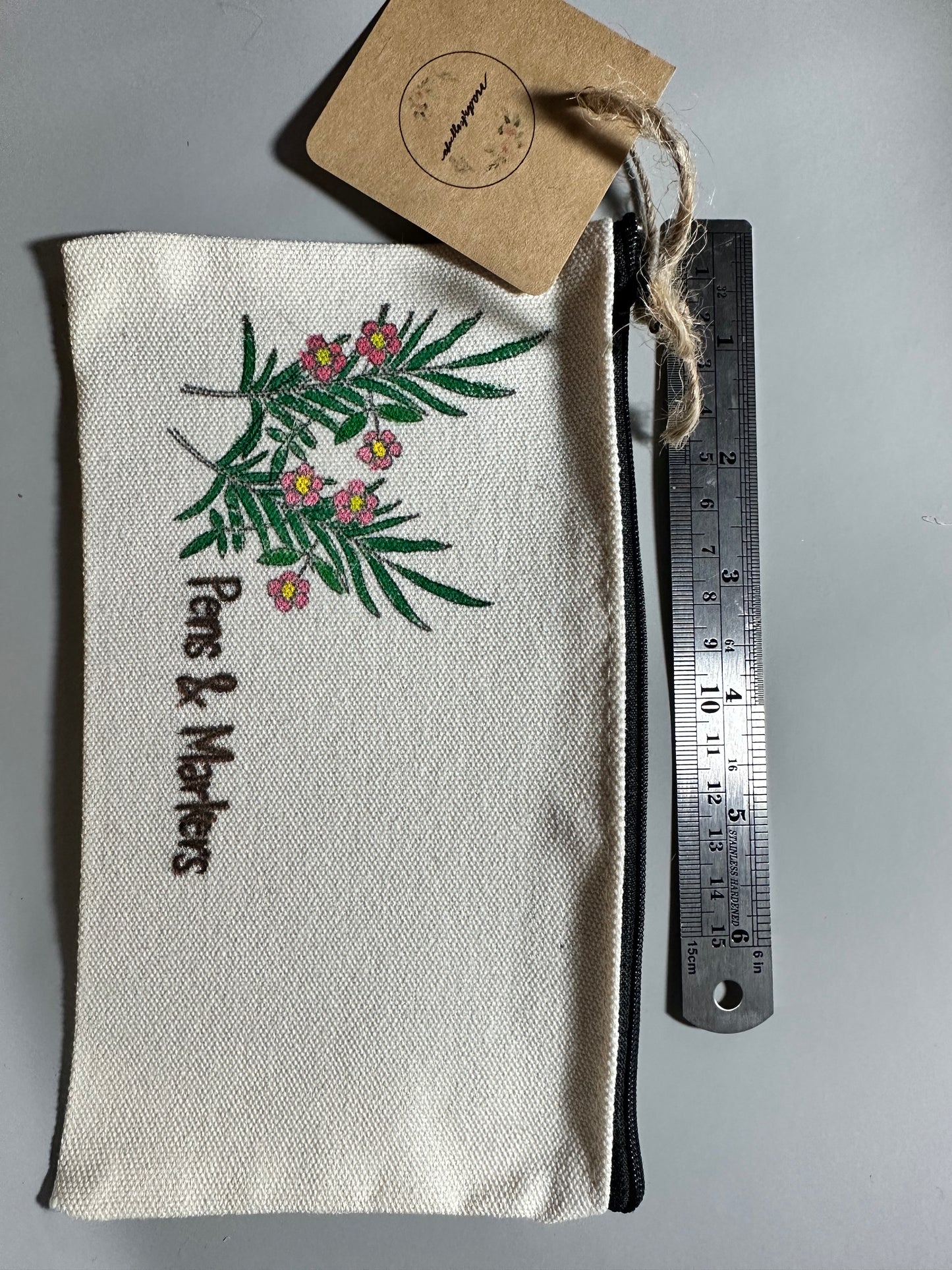 Handpainted pencil pouch