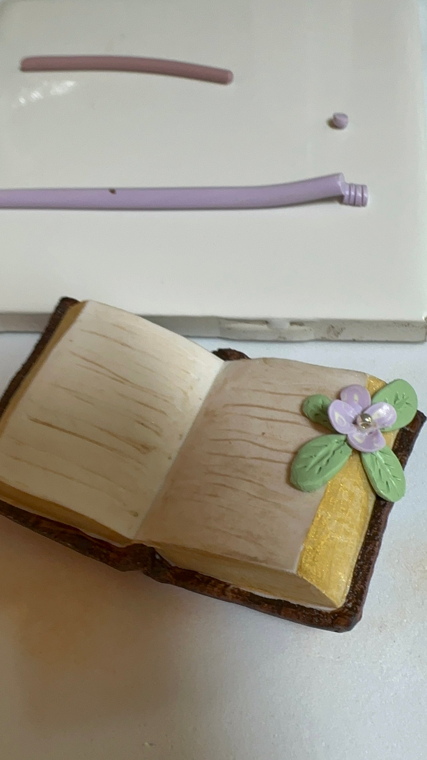 Handmade Mini Book Pen Rest